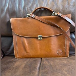 Leather briefcase handmade